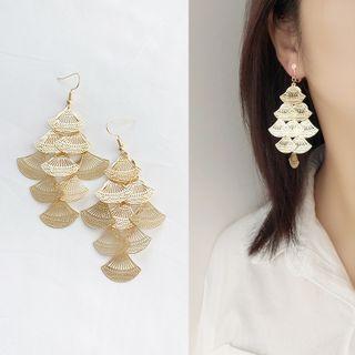 Fan Alloy Fringed Earring
