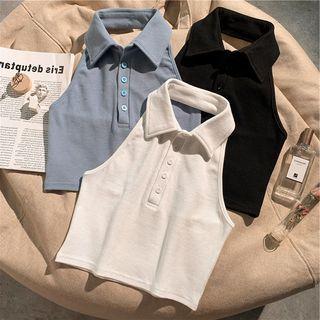 Collar Halter Neck Tank Top