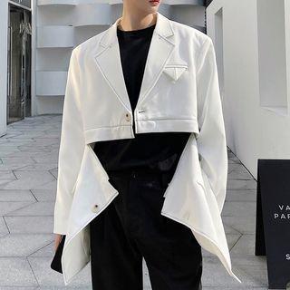 Stitched Detachable Plain Blazer