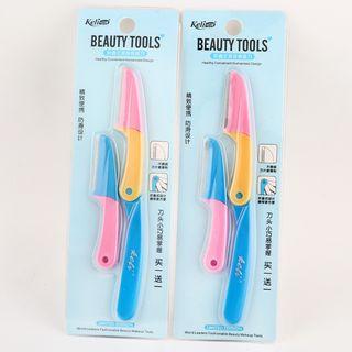 Foldable Eyebrow Razor With Replacement Blade Random - One Size