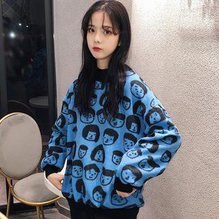 Cartoon Pattern Pullover