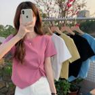 Short-sleeve Twist Irregular T-shirt