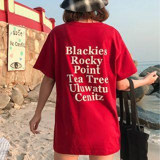 Short-sleeve Oversize Lettering T-shirt