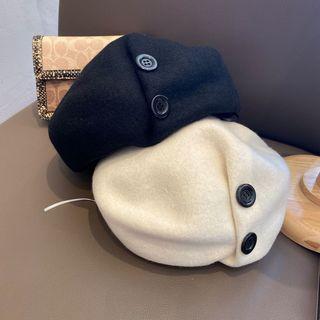 Button Plain Beret