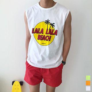 Lala Beach Printed Sleeveless Top