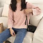 Dot Round Neck Loose-fit Sweater