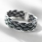Faux Woven Sterling Silver Ring 1 Pc - S925 Silver - Silver - One Size