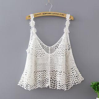 Spaghetti-strap Crochet Top