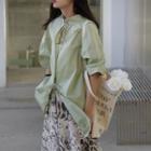 Elbow-sleeve Reversible Shirt