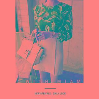 Slit-detail Cotton Mini Skirt