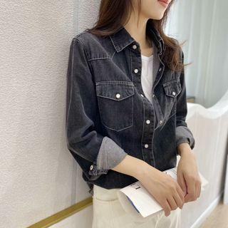 Snap Button Denim Shirt