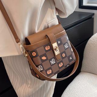 Cartoon Print Crossbody Bucket Bag