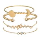 Set Of 4: Bracelet (various Designs) As Shown In Figure - One Size