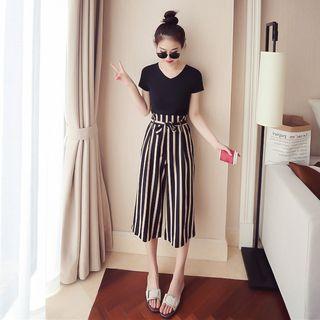 Nursery Set: Zip T-shirt + Wide Leg Pants