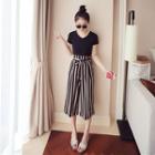 Nursery Set: Zip T-shirt + Wide Leg Pants