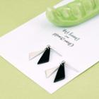 Geometric Drop Earring 1 Pair - Earrings - Fan - Triangle - 925 Silver