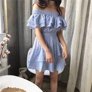 Frilled Off-shoulder Minidress