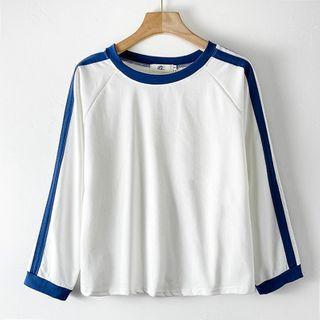 Long-sleeve Contrast Ling Sweatshirt