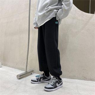Textured Drawstring Sweatpants