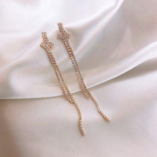 Fringed Earring 1 Pair - Gold - One Size