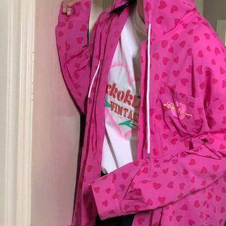Hooded Heart Print Jacket