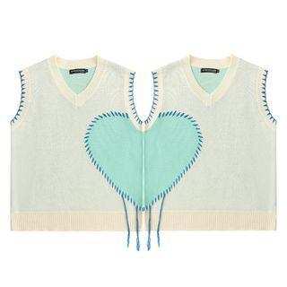 Couple Matching Heart Jacquard Sweater Vest