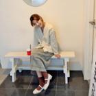 Long H-line Check Skirt