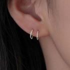 Alloy Layered Earring 1 Pair - With Earring Back - Silver - One Size