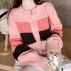 Panel Cardigan Pink - One Size