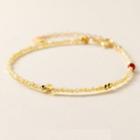 Beaded Bracelet 1 Pc - S925 Silver - Yellow - One Size