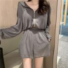 Long-sleeve Hooded Playsuit