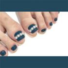 Faux Pearl / Plain Pvc Faux Nail Tips J-127 - Glue - Blue - One Size