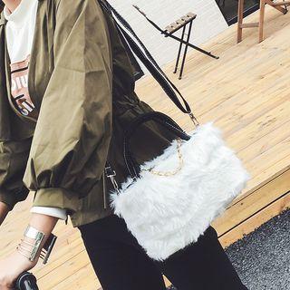 Chain Detailed Furry Bag