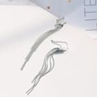 925 Sterling Silver Star Fringed Earring Earring - Star Tassel - Silver - One Size