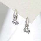 Rhinestone Cherry Earring 1 Pair - Silver - One Size