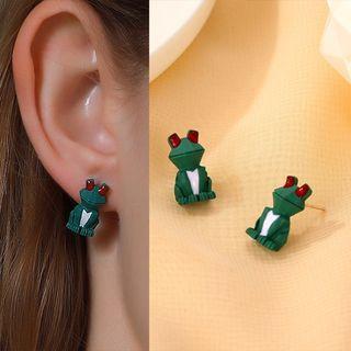 Frog Alloy Earring 1 Pair - 04 - Green - One Size