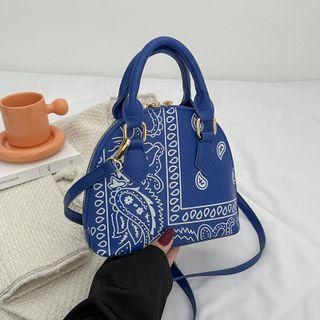 Top Handle Paisley Print Crossbody Bag