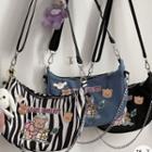 Print Applique Crossbody Bag