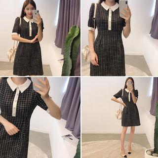 Faux-pearl Tweed Dress