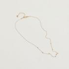 Bead Linked Chain Necklace Gold - One Size