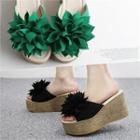 Corsage Espadrille Wedge-heel Mules