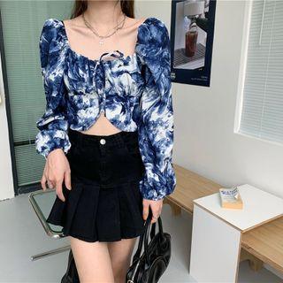 Tie Dye Cropped Blouse