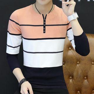 Stripe Colour Block Long-sleeve Knit Sweater
