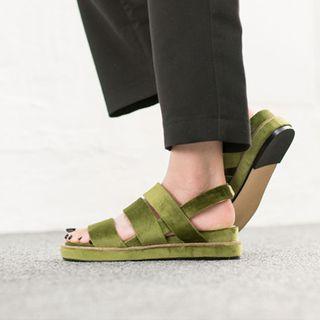 Strappy Velvet Sandals