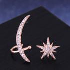 Non-matching Moon & Star Stud Earring