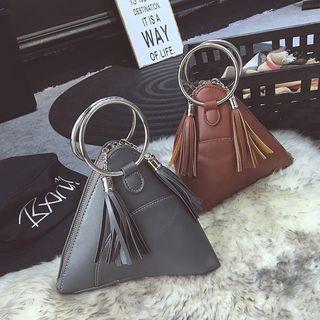 Round Handle Pyramid Handbag
