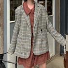 Set: Loose-fit Check Shirt + Shorts