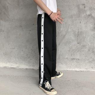 Button Panel Harem Sweatpants
