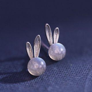 Moonstone Rabbit Earring