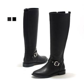 Buckle-trim Long Boots